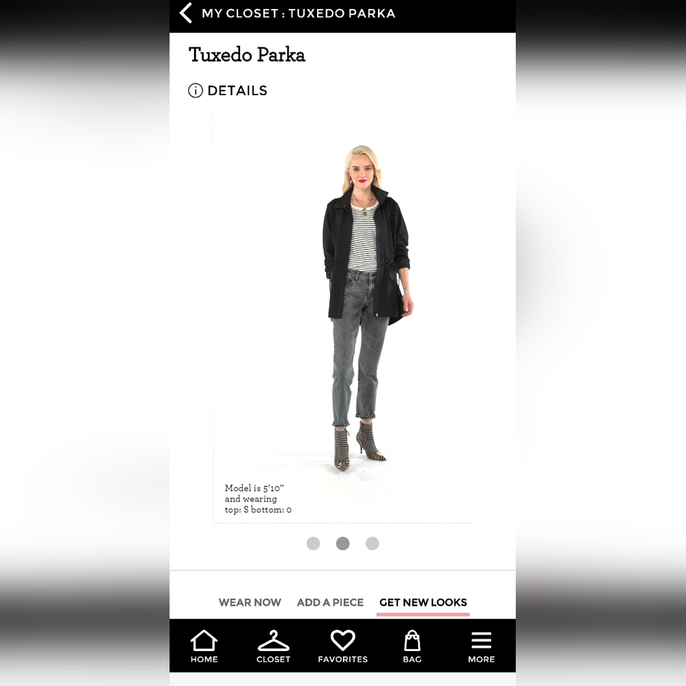 Cabi Tuxedo Parka